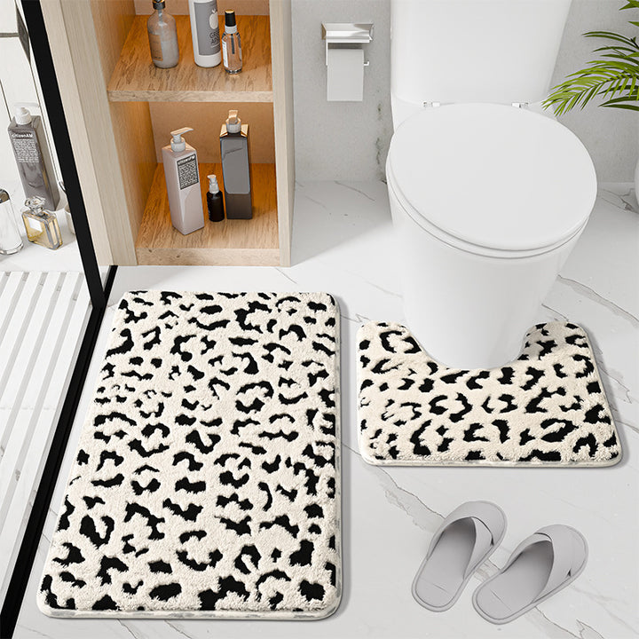 Luxuriöser weicher Leopardenmuster-Badetuch-Set