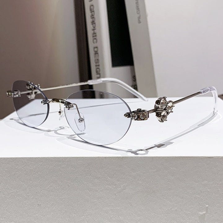 Damen elegante Sonnenbrille mit geometrischem Rahmen Karnz