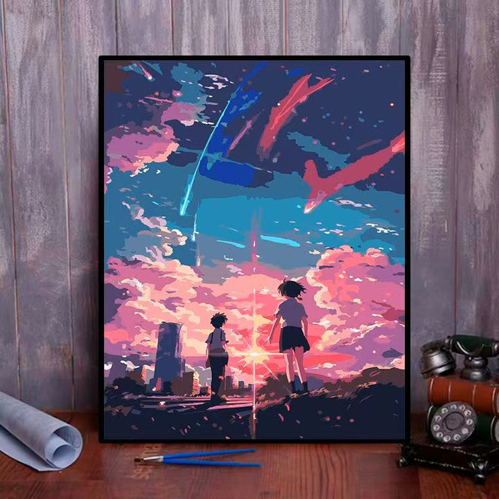 Anime-inspirierte Landschafts-Kunst Druck Karnz