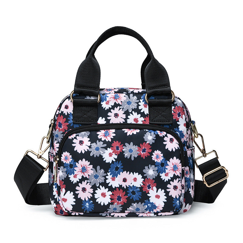 Stylische Blumendruck-Handtasche Karnz