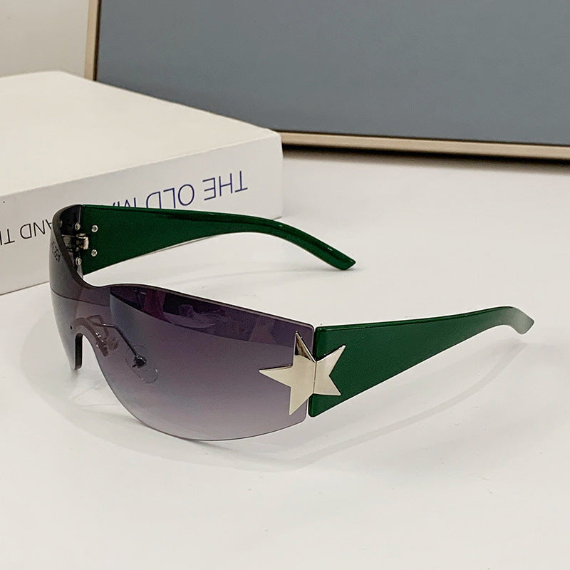 Damen modische Sonnenbrille mit künstlerischem Sternenakzent Karnz