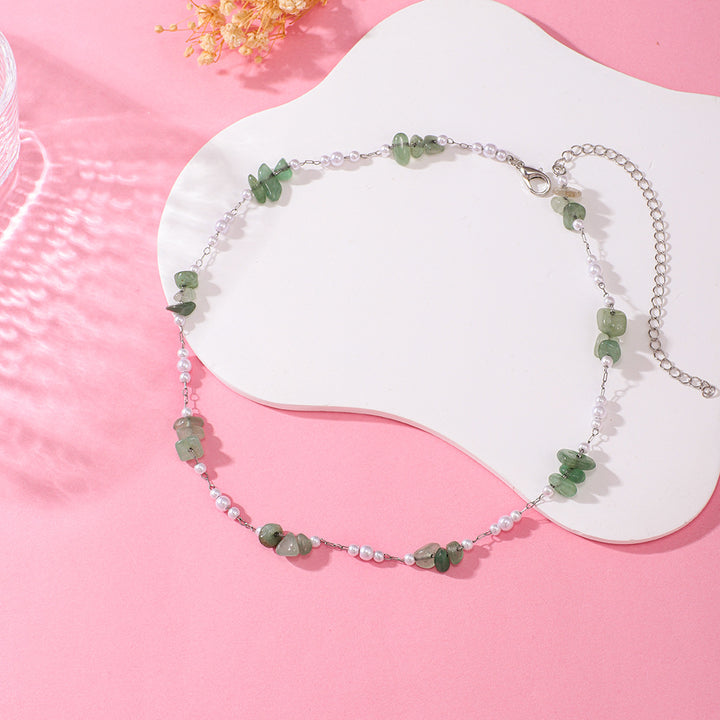 Elegante florale Perlenkette Karnz