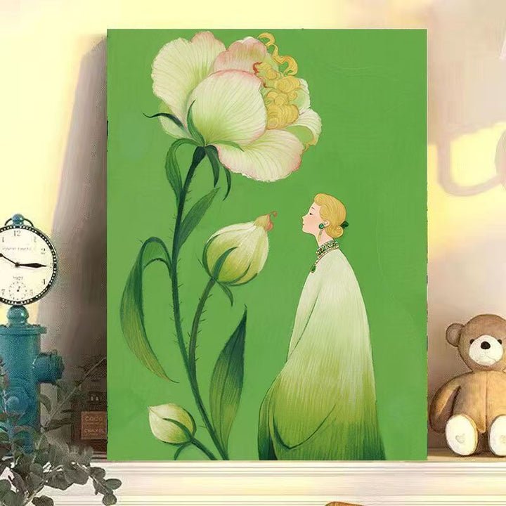 Künstlerische florale Illustrations-Leinwand-Kunstwerk Karnz