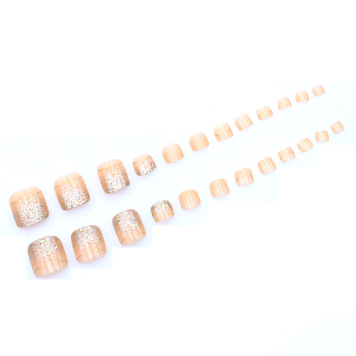 Dekorative Glitter Pediküre Nagelkunst Karnz