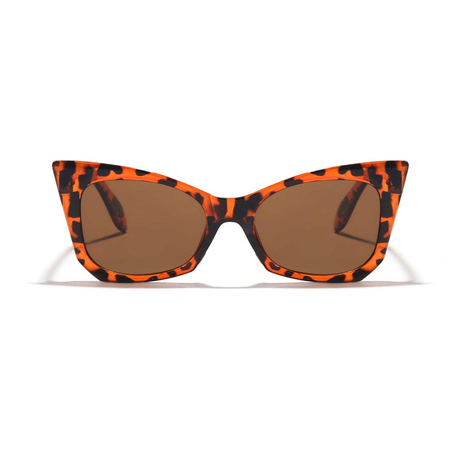 Damen Sonnenbrille im trendigen Cat-Eye Design mit auffälligem Leopardenmuster Karnz
