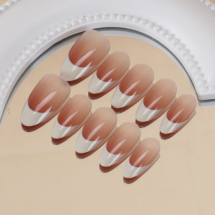 Elegantes French Tip Press-On Nail Set Karnz 1789388881