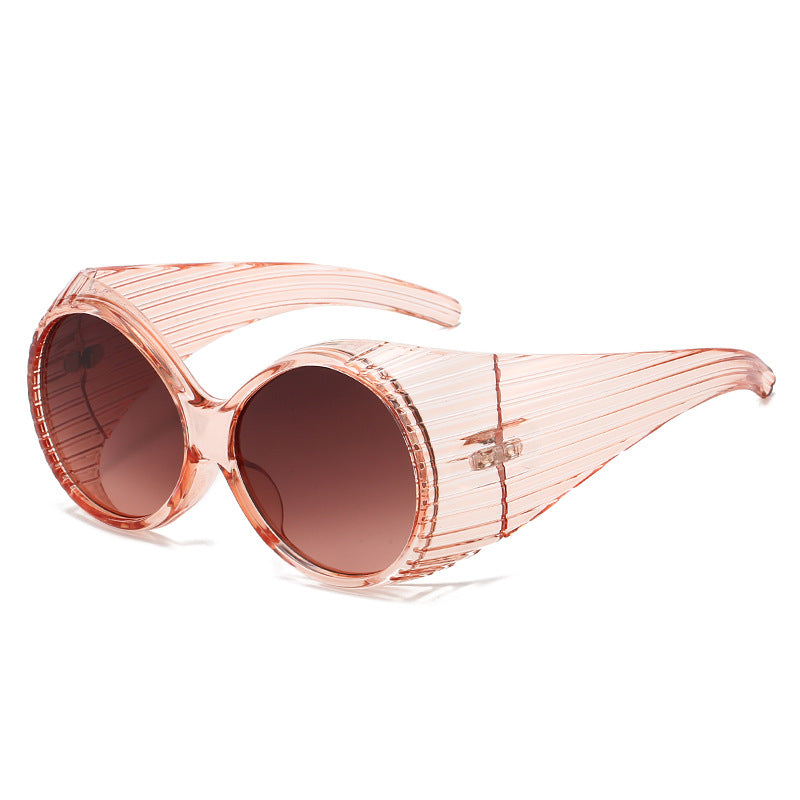 Damen Extravagante Sonnenbrille mit einzigartigem Wellendesign Karnz