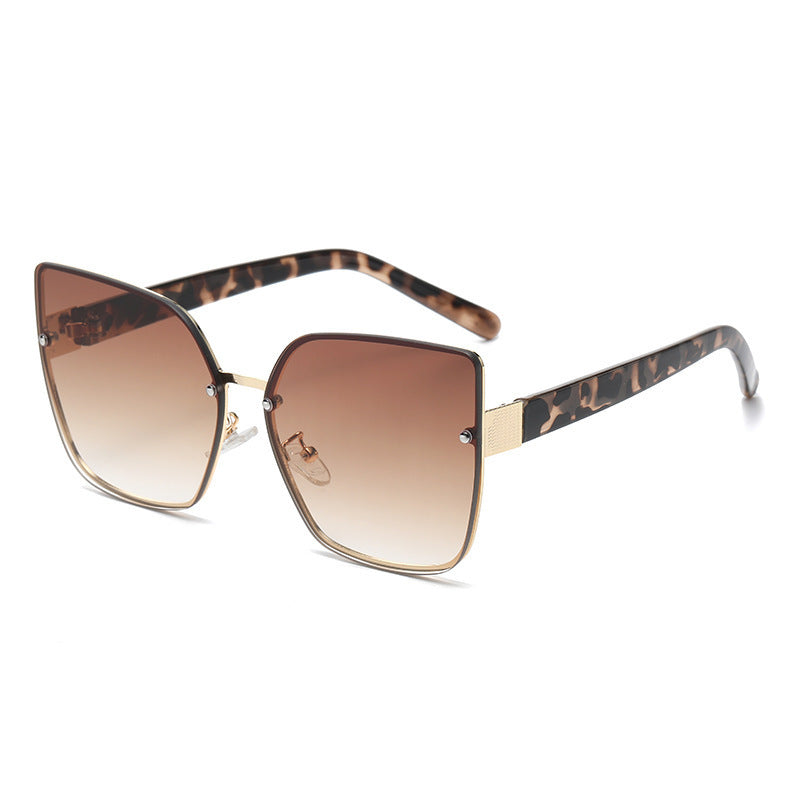 Damen Oversized Sonnenbrille mit Gradientenschutz Karnz
