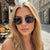 Damen Acht-Eckige Designer-Sonnenbrille mit hochwertigem Metallrahmen Karnz