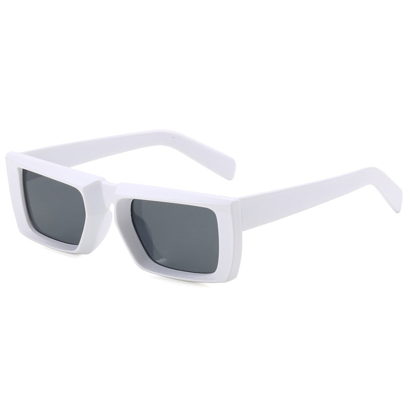 Damen modische Shield-Sonnenbrille mit exzentrischem Design Karnz