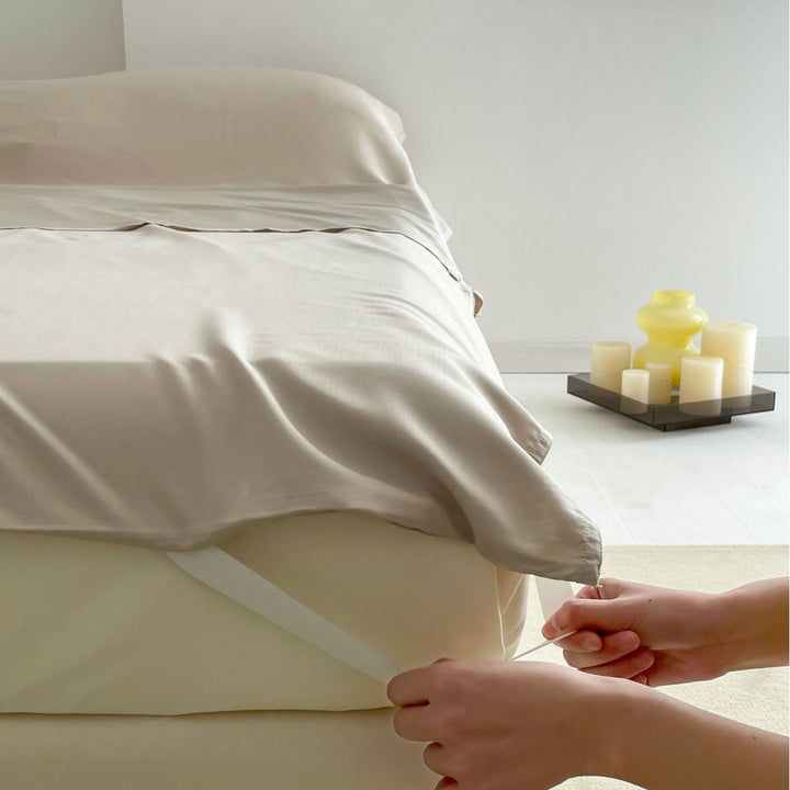 Premium-Mikrofaser-Bettlaken-Set mit Spannbettlaken & Oberlaken, knitterarm und atmungsaktiv