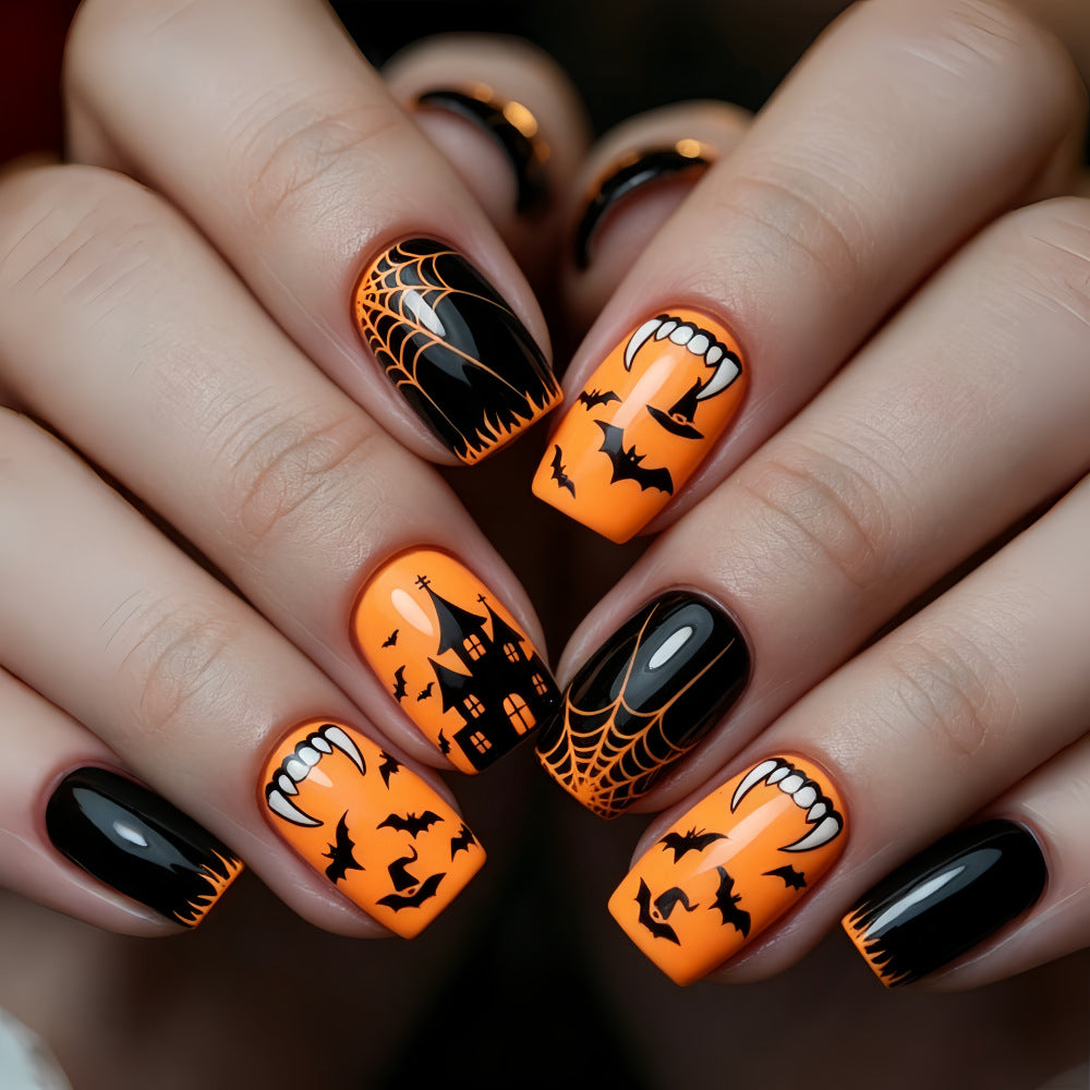 Kreatives Halloween Kunstnagel-Set Karnz
