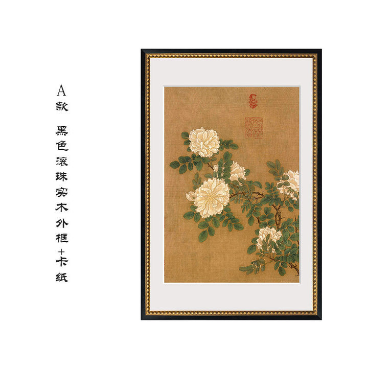 Elegante gerahmte Blumen Kunst