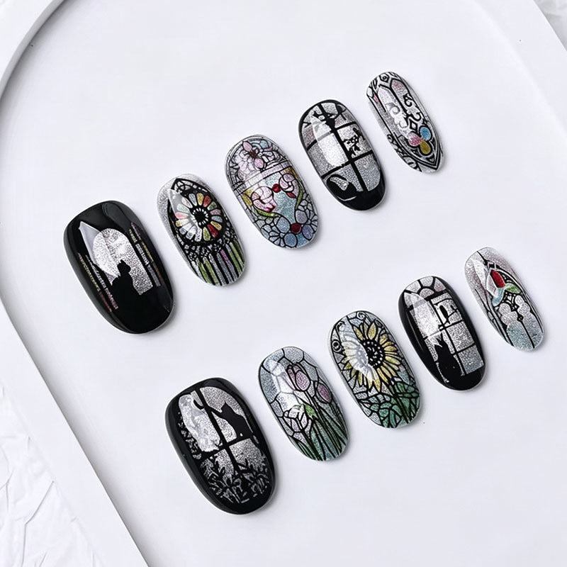 Künstlerisches Ombre Glitter Nagelkunst Set Karnz