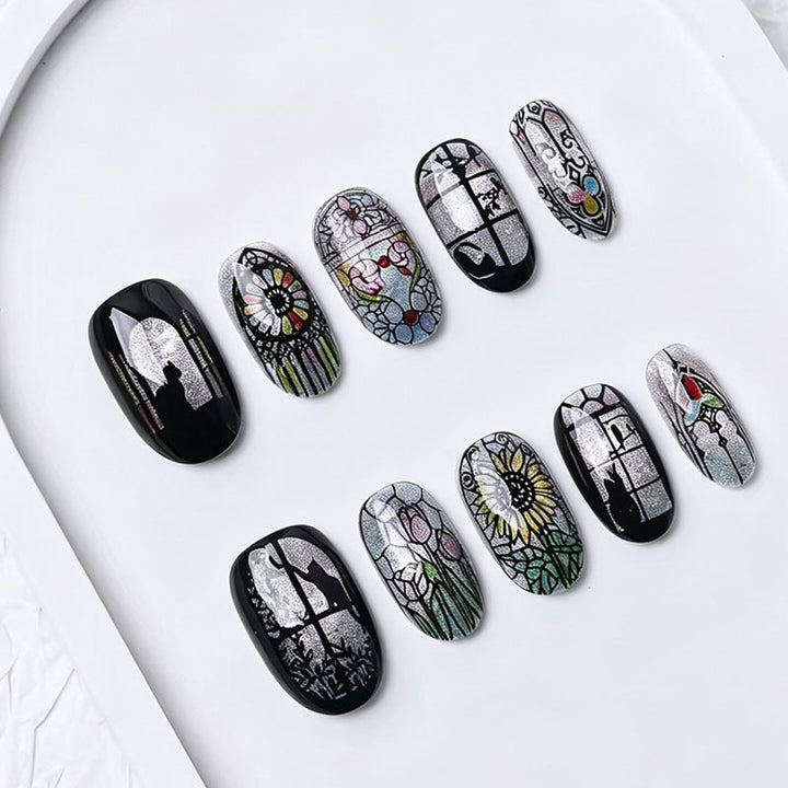 Künstlerisches Ombre Glitter Nagelkunst Set Karnz