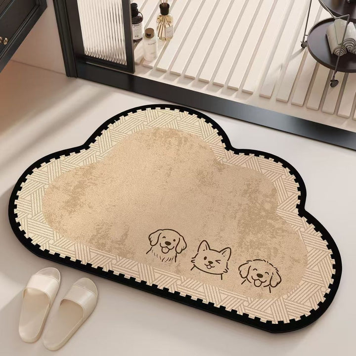 Verspielte Katzenmuster-Badematte