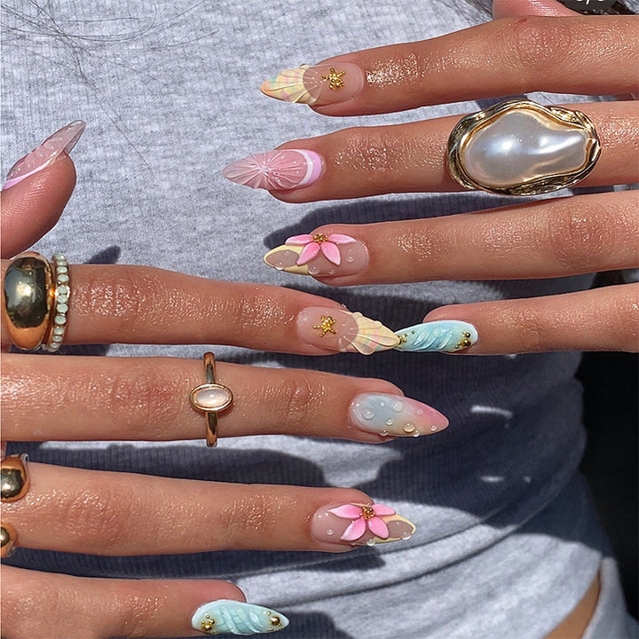 Luxus Nagelkunst-Set mit galaktischen Motiven Karnz