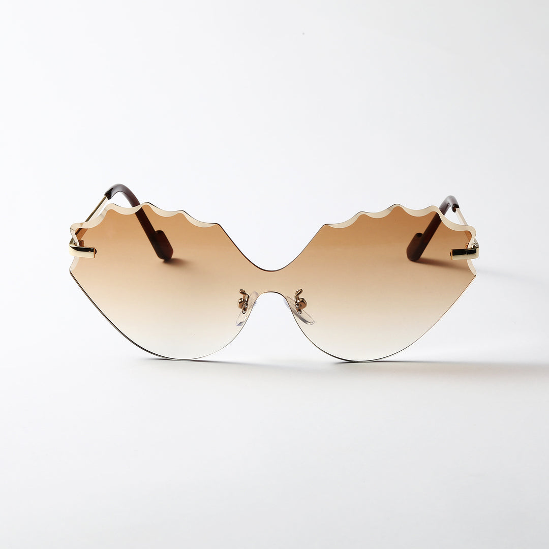 Damen Sonnenbrille mit einzigartigem Wellen-Design Karnz