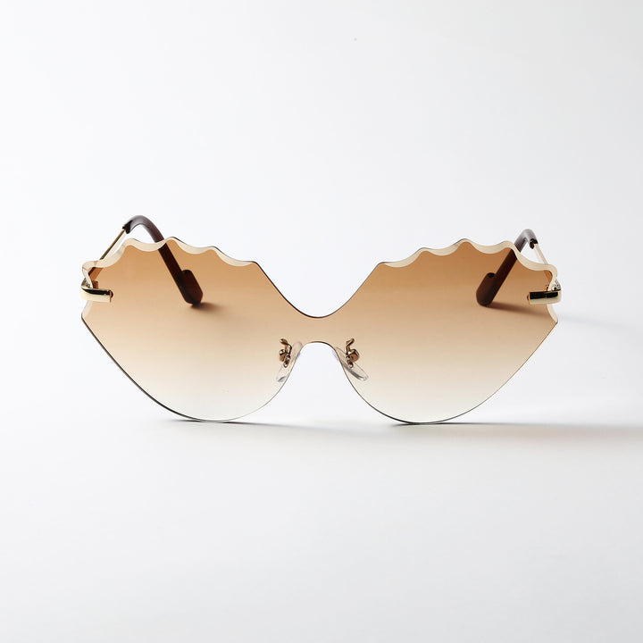 Damen Sonnenbrille mit einzigartigem Wellen-Design Karnz