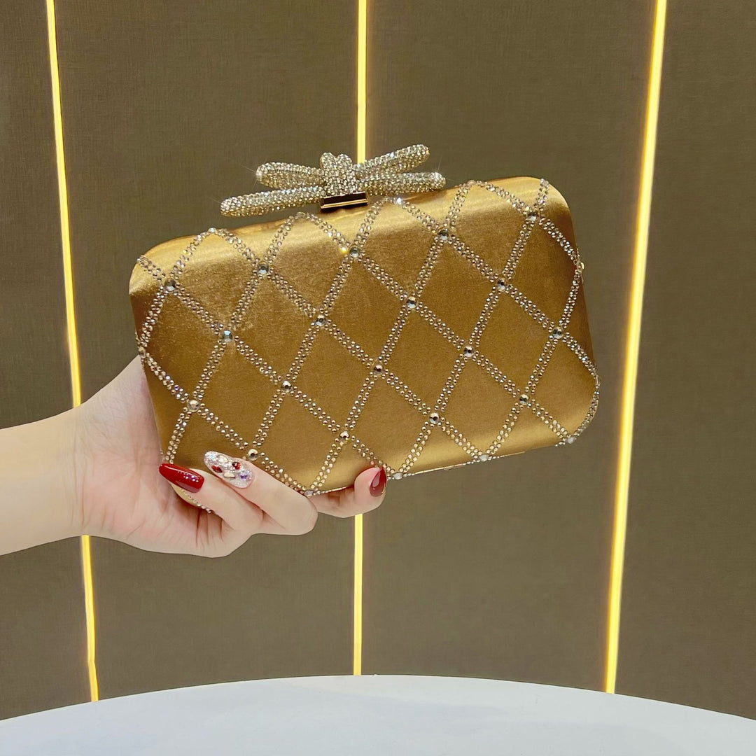Dekorative mit Strass besetzte Abend-Clutch