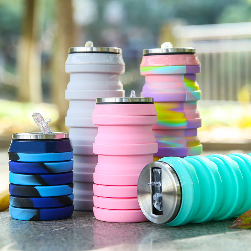 Damen Multifunktionale Silikon Wasserflasche Karnz