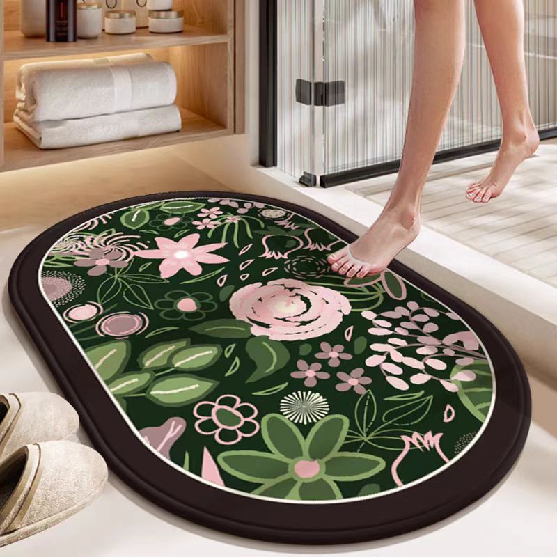 Dekorative floral geprägte Badematte