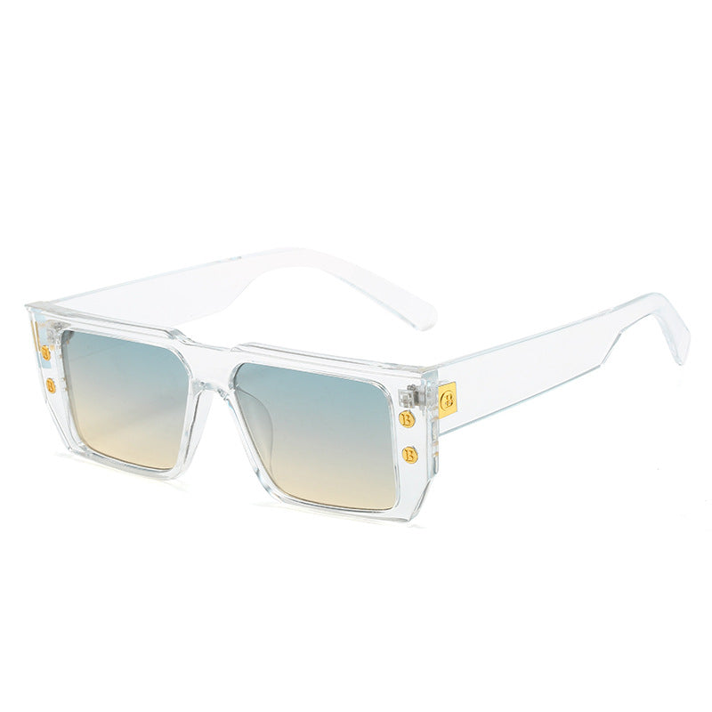 Damen modische klare Brille mit goldenen Akzenten Karnz