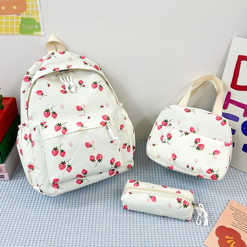 Verspielt Blumendruck Rucksack Set