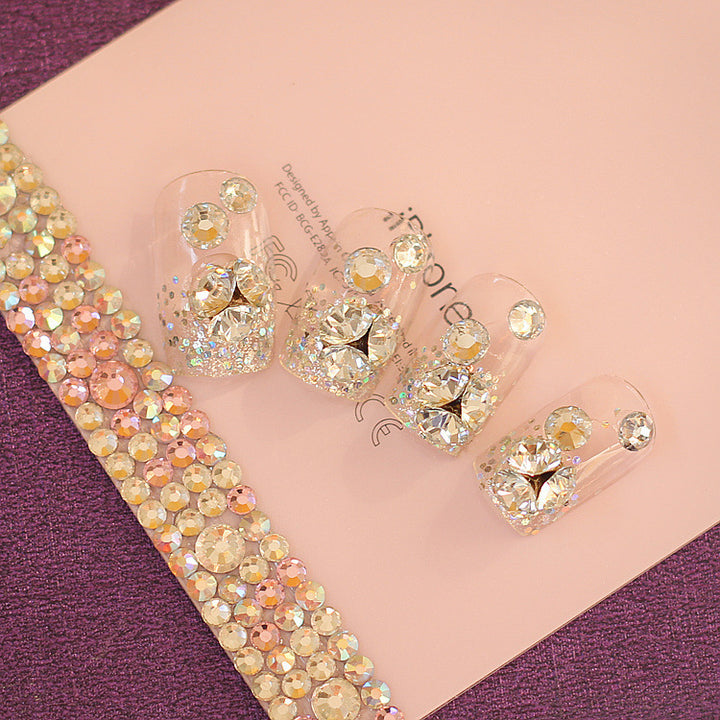 Rhinestone-besetztes Press-On Nail Art Kit Karnz