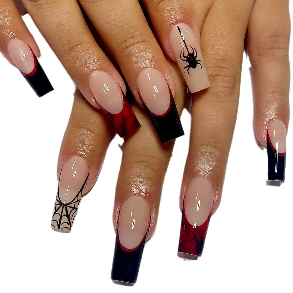 Künstlerisch Halloween-inspirierte Press-On Nägel