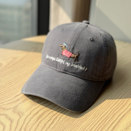 Spaß bestickte Dackel Baseballmütze