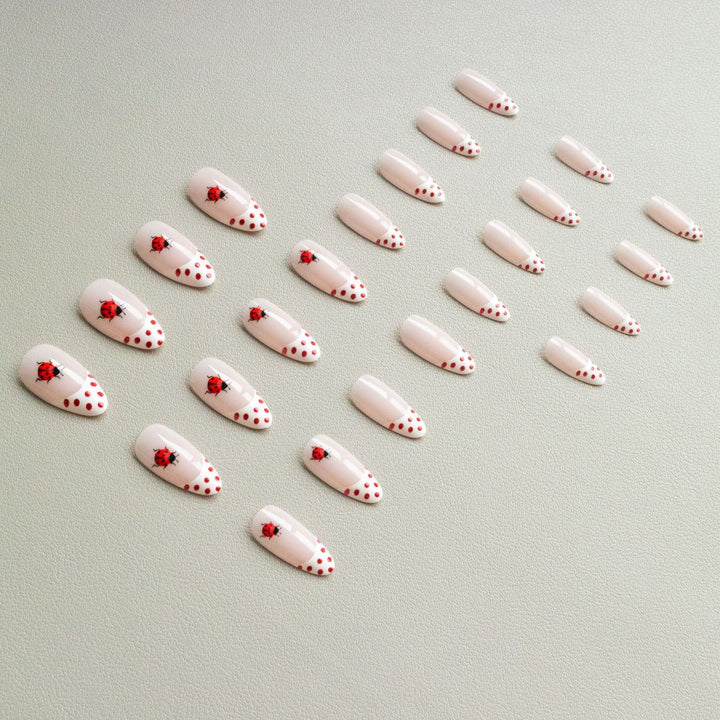 Künstlerisches Marienkäfer-Themen-Nagelkunst-Kit