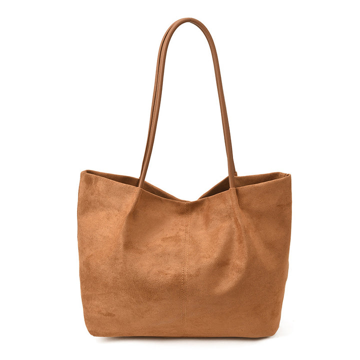 Minimalistische Wildleder Schultertasche