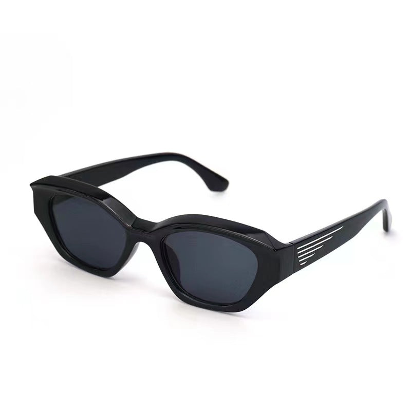 Damen Designer-Sonnenbrille mit markantem polygonalen Rahmen und UV-Schutz Karnz