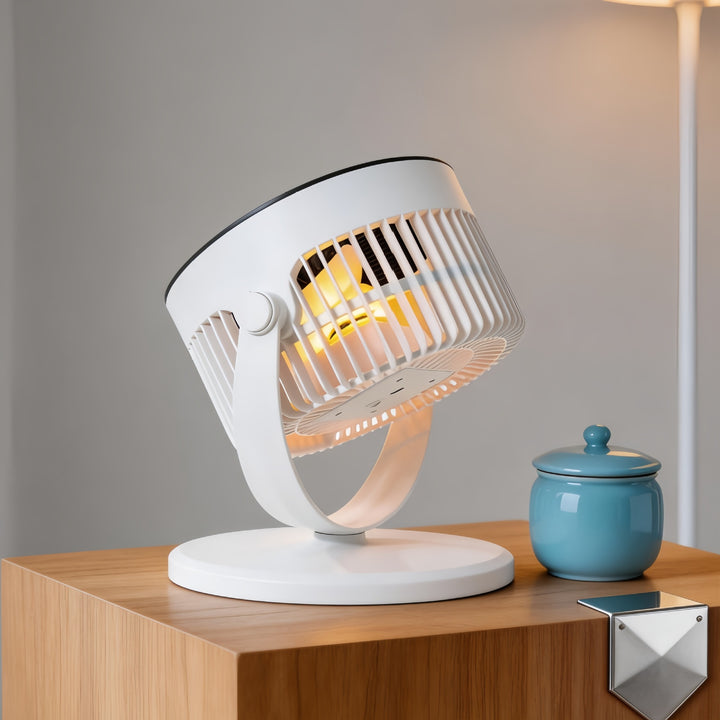 Damen Tragbarer Ventilator mit integrierter LED-Beleuchtung und flexiblem Neigungsmechanismus Karnz