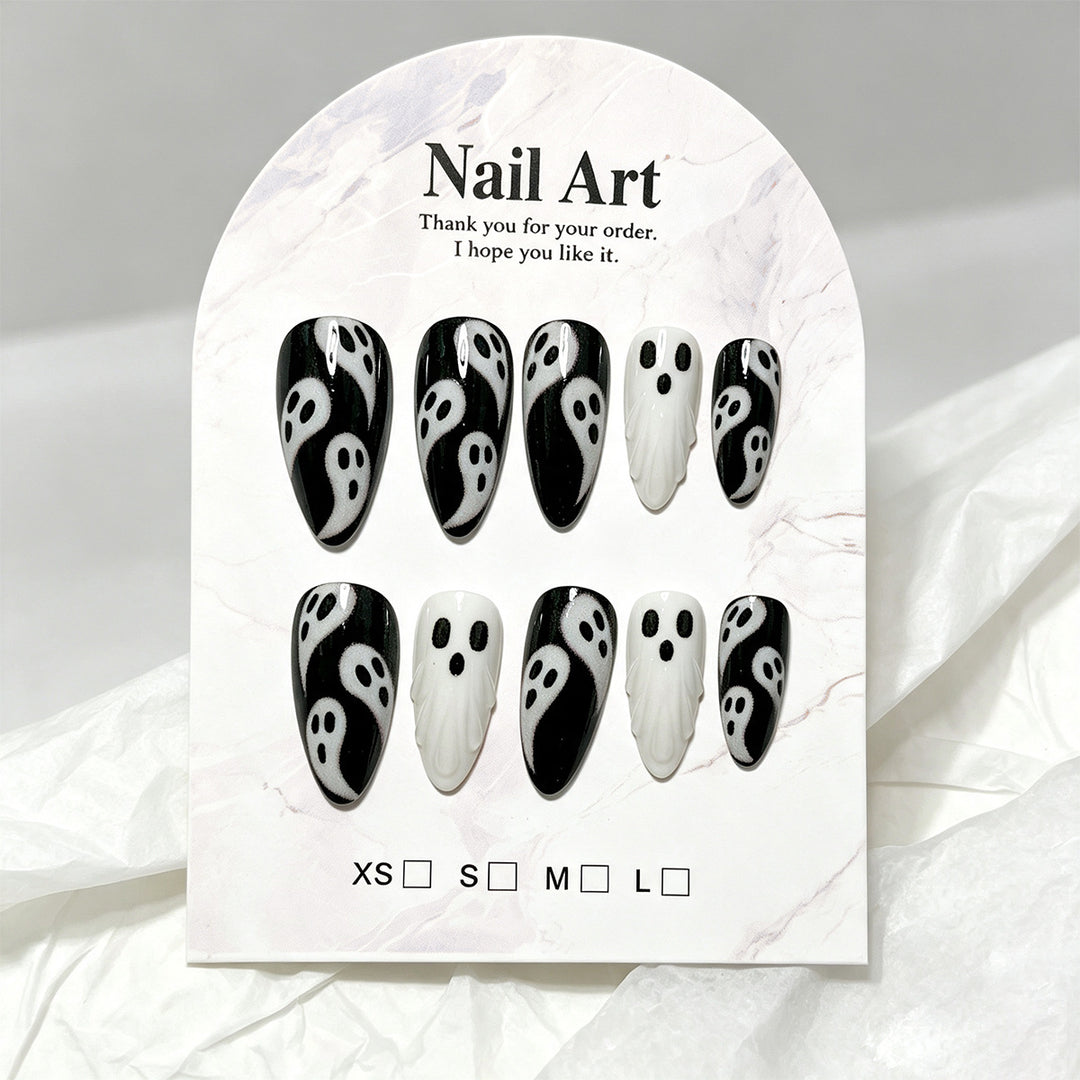 Ghost-Themen Press-On Nagelkunst