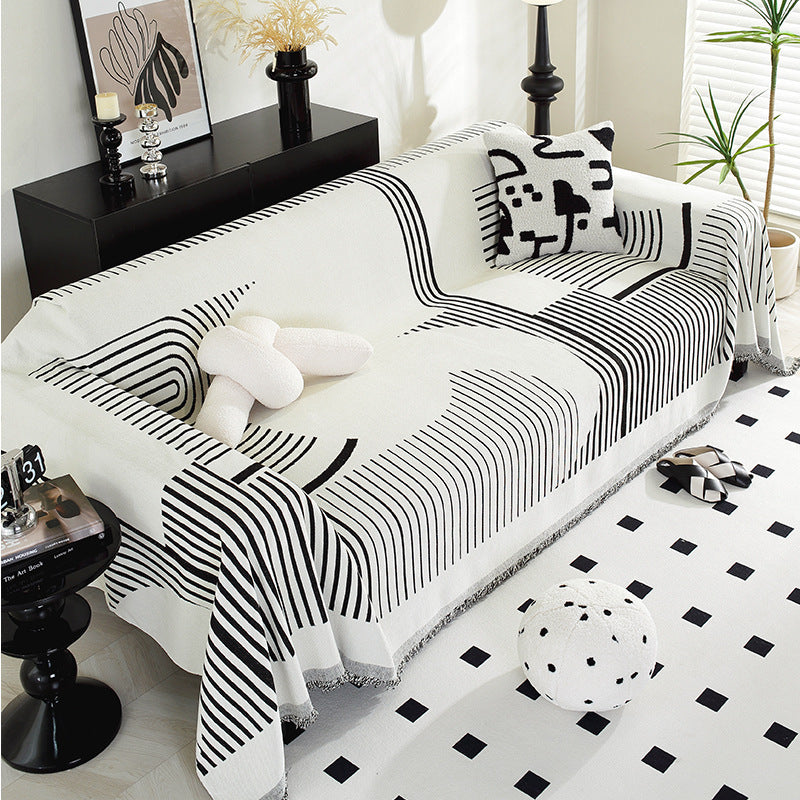 Abstraktes Design Wolldecke