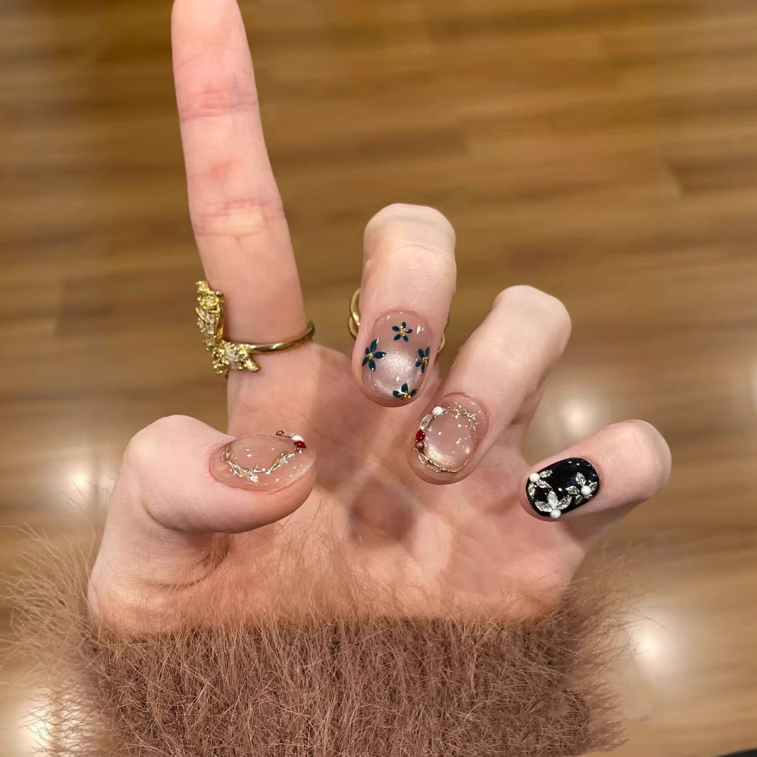 Floral Art Press-On Nail Set