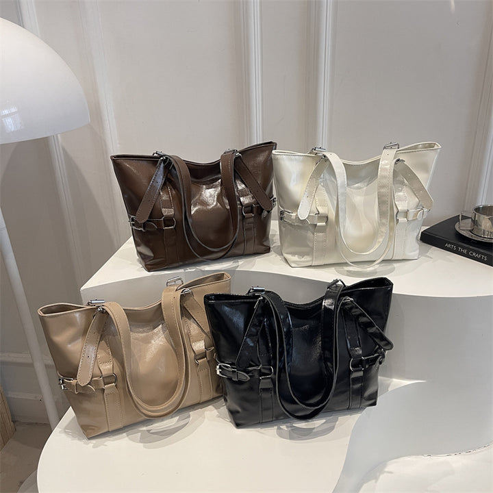 Stylische Kunstleder Schultertasche