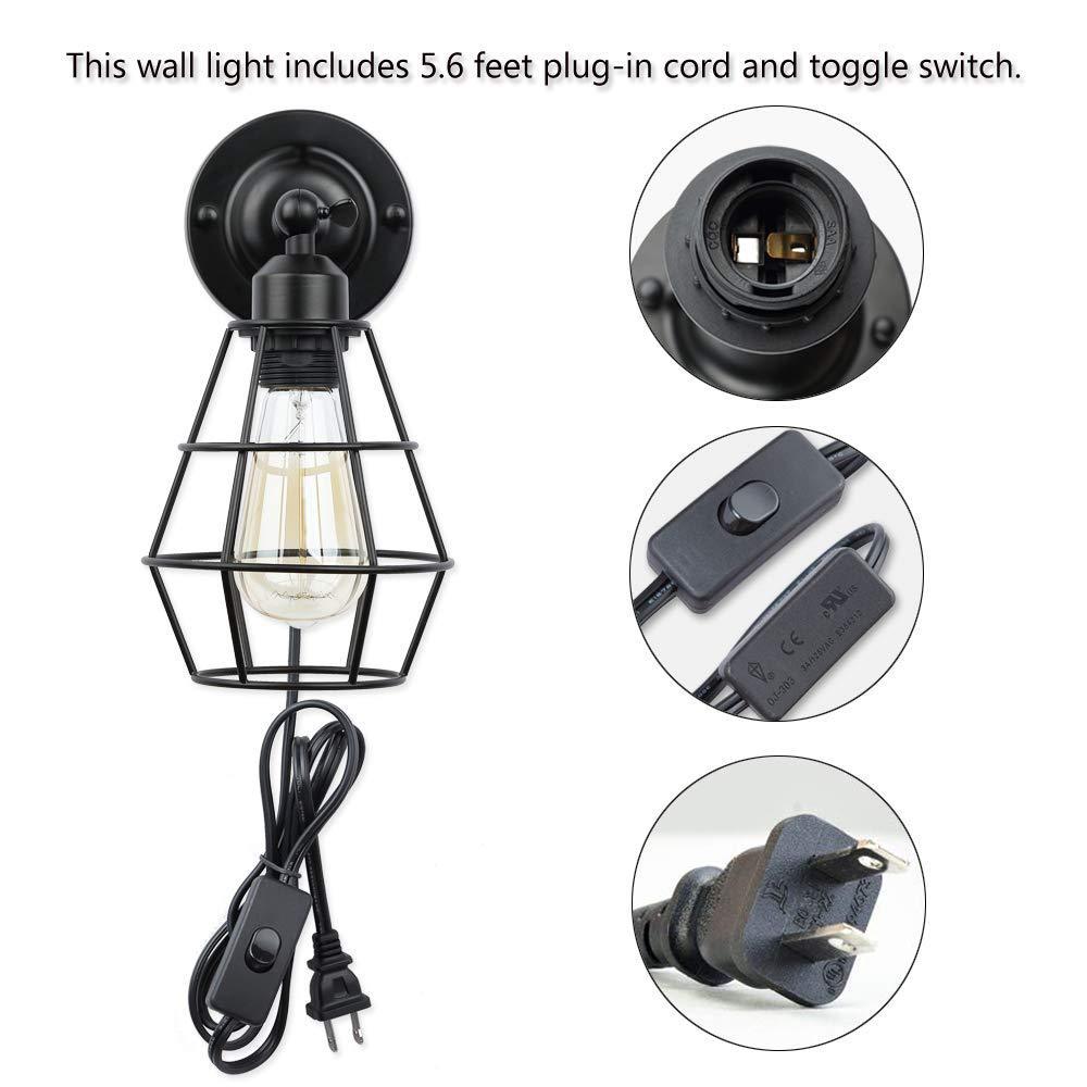 Industrielle Käfig Wandlampe