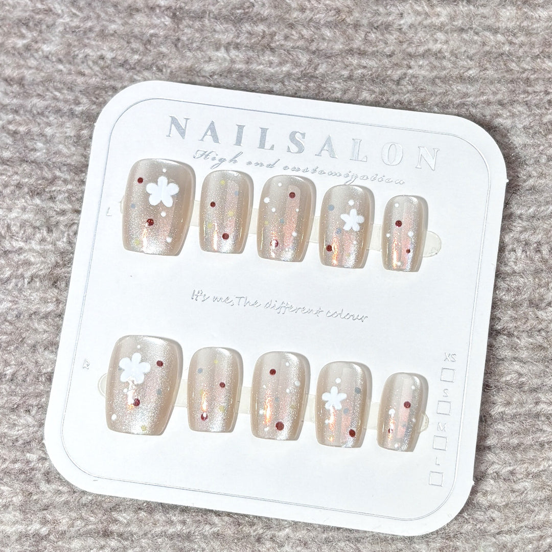 Floral Akzent Press-On Nagelset