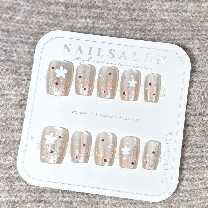 Floral Akzent Press-On Nagelset