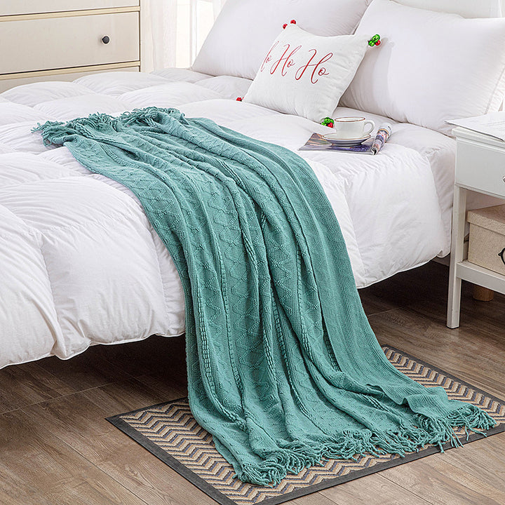 Gemütliche Strickdecke
