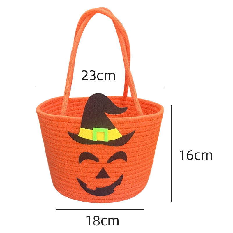 Damen Halloween Korb mit Zauberhut-Motiv Karnz