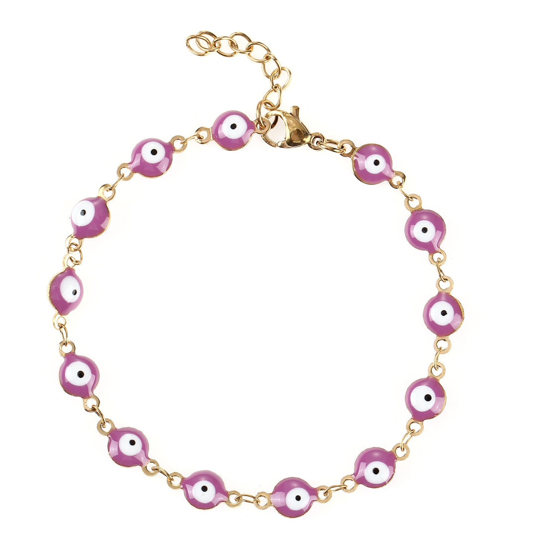 Buntes böse Augen Charm Armband Karnz