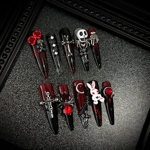 Gothic-Themen Dekorative Nagel Kunst Set