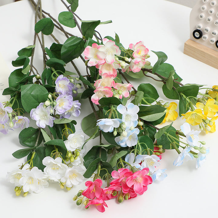 Künstlicher Blütenzweig mit lebhaften rosa Blüten Karnz