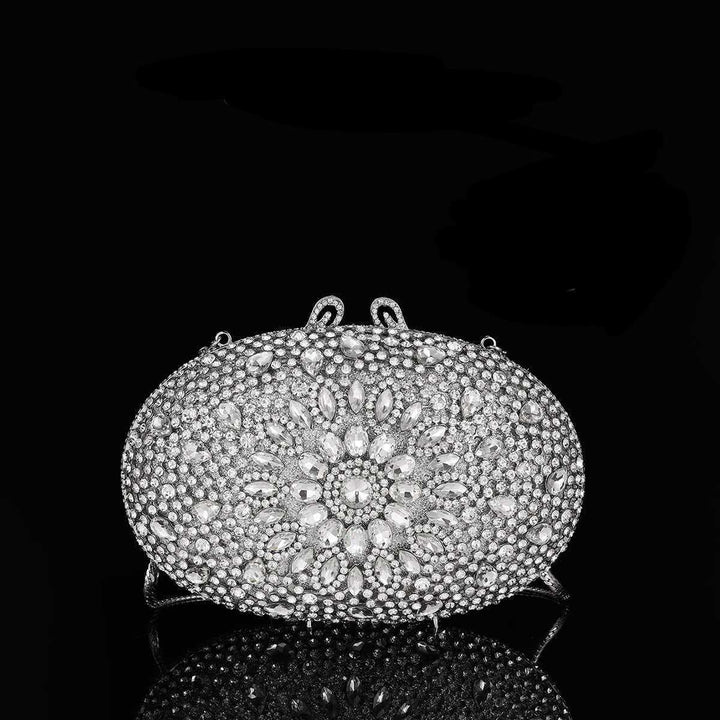 Blumenverzierte Abendhandtasche