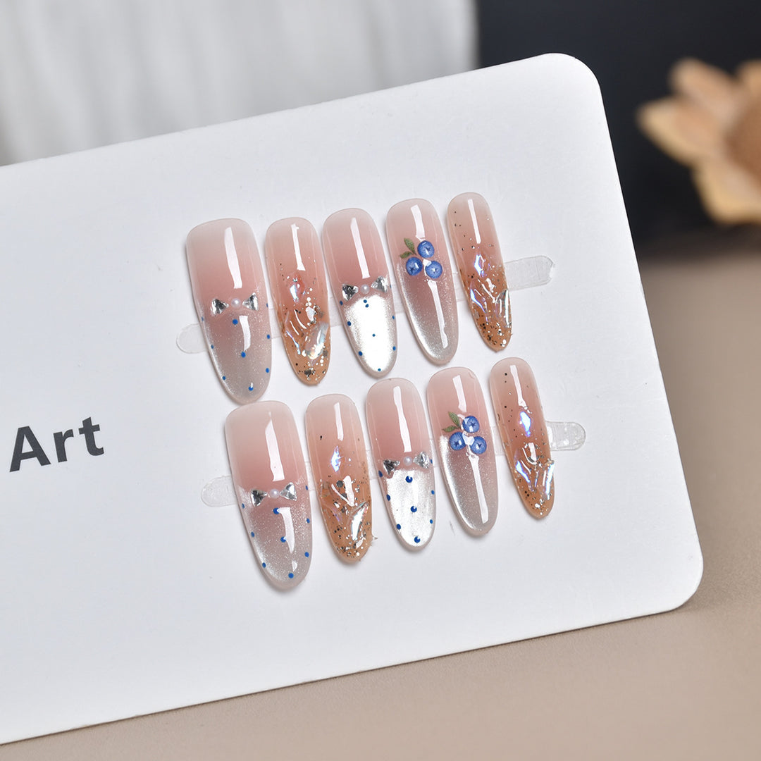 Dekoratives Glitzerndes Press-On Nagelkunstset Karnz