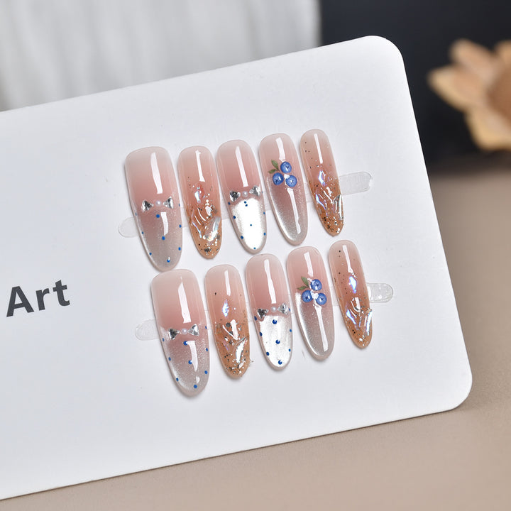 Dekoratives Glitzerndes Press-On Nagelkunstset Karnz